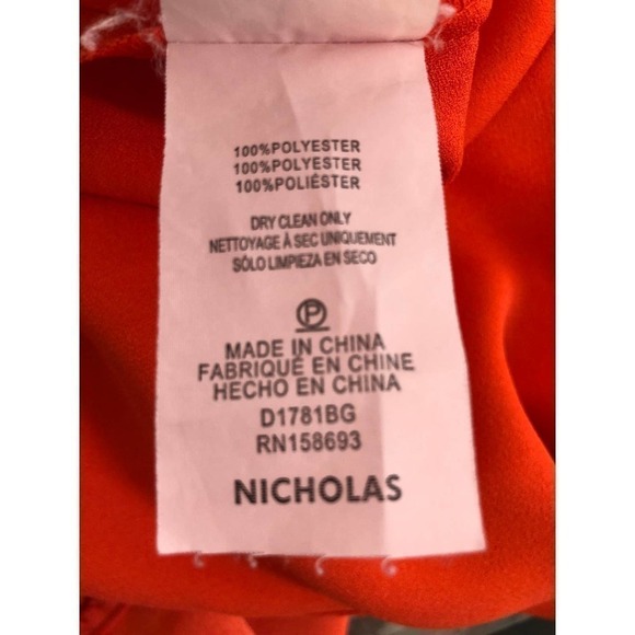 Nicholas Cut Out Tie Front Dress Orange US 0 - Picture 14 of 15